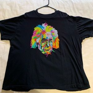 Rainbow Albert Einstein Men’s Large short sleeve tee/ 2XL/ In great condition